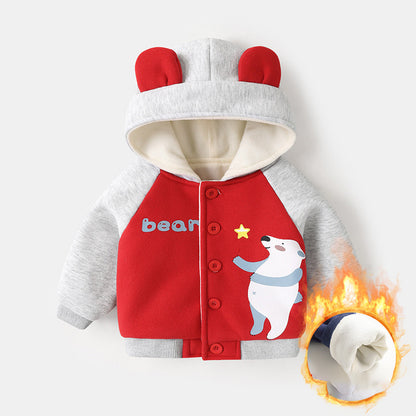 Baby Fleece Hooded Jacket for Boys and Girls Winter